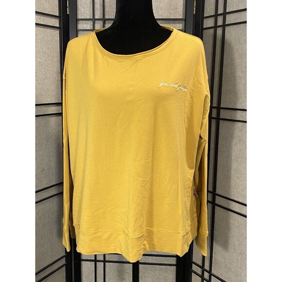 Rachel Hollis Tops - Rachel Hollis Mustard Yellow Girl Wash Your Face Lightweight Thumbholes Size L